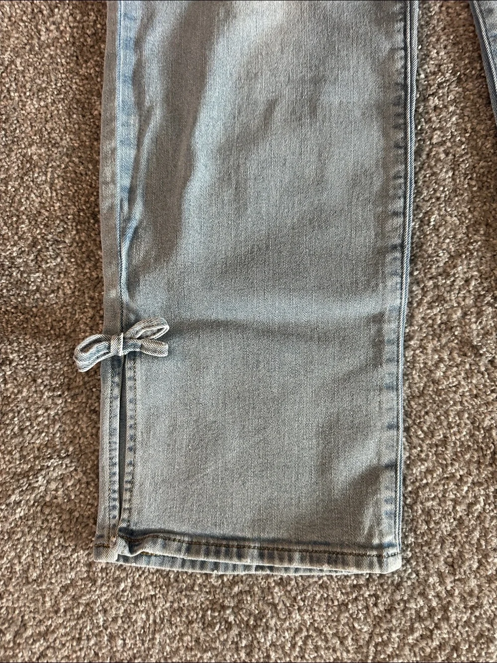 Levi's Light Blue Straight-Leg Jeans with Ankle Ties